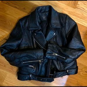 Faux Leather Biker Jacket